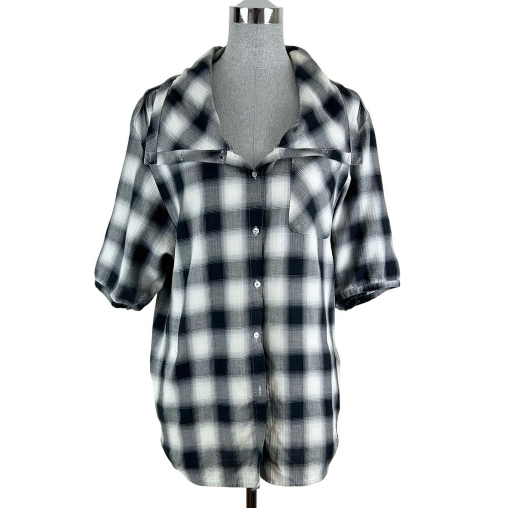 Vince Monochrome Plaid‎ Shirt